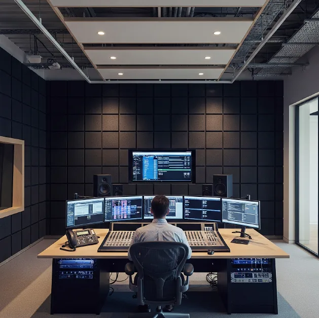 The media and audio room inside the clubhouse — Smartworld Nature's Court, Gurugram