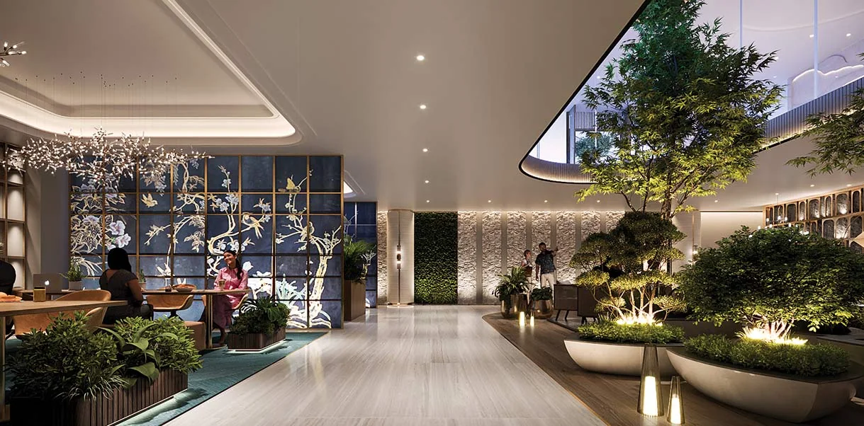 Smartworld One DXP biophilic lobby