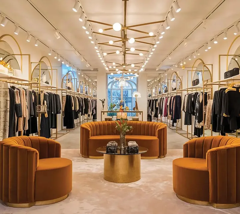 Ground floor — fashion and luxury — illustrative of the planned experience
